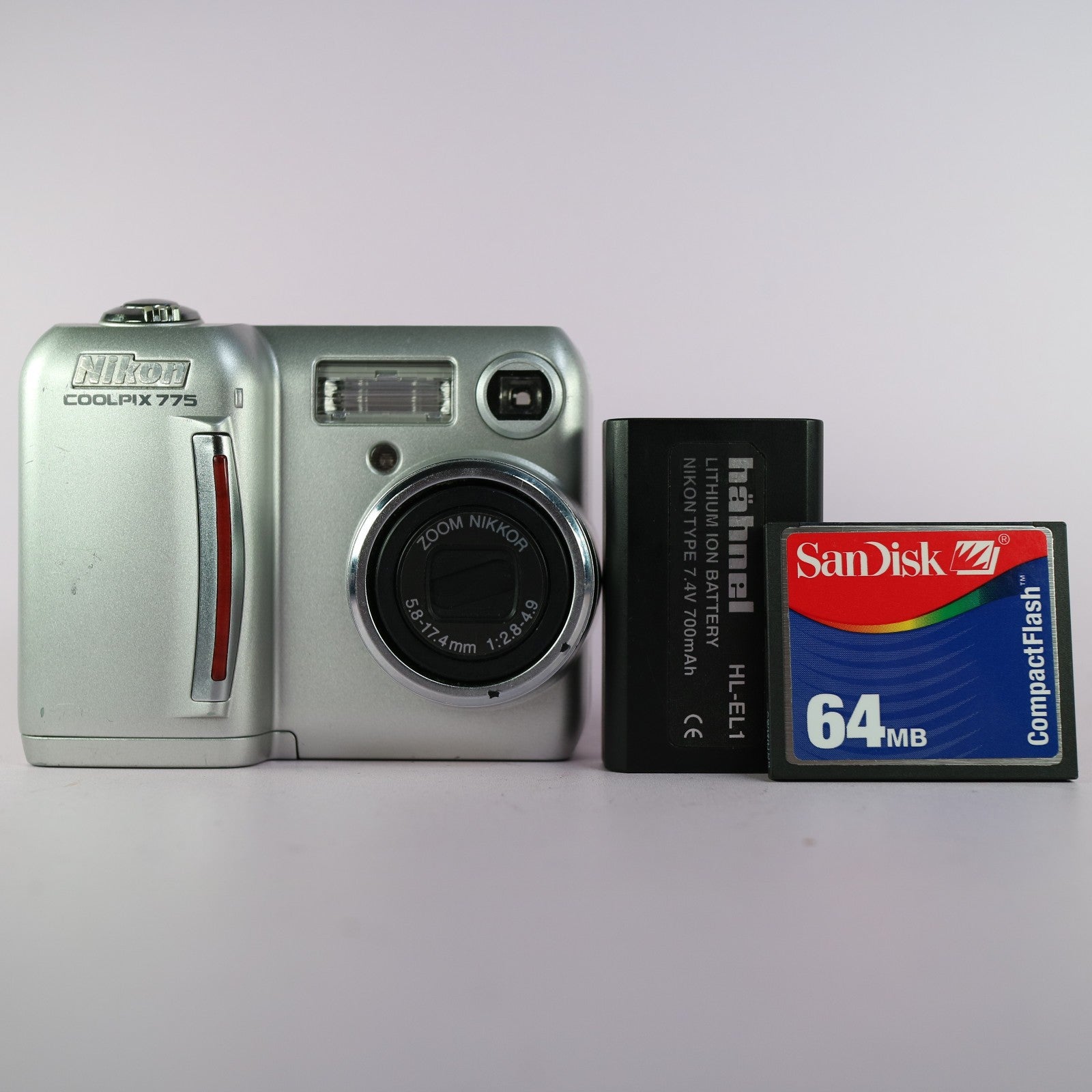 Nikon Digital Camera Coolpix 775 2.1MP Silver Tested