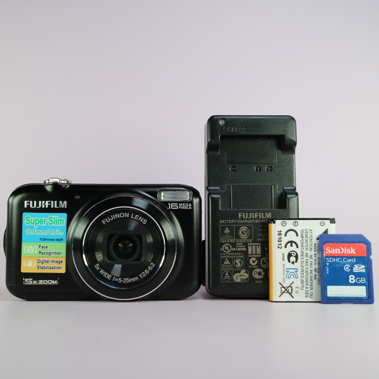 Fujifilm Digital Camera FinePix JX400 16.0MP Black Tested Full Working Set