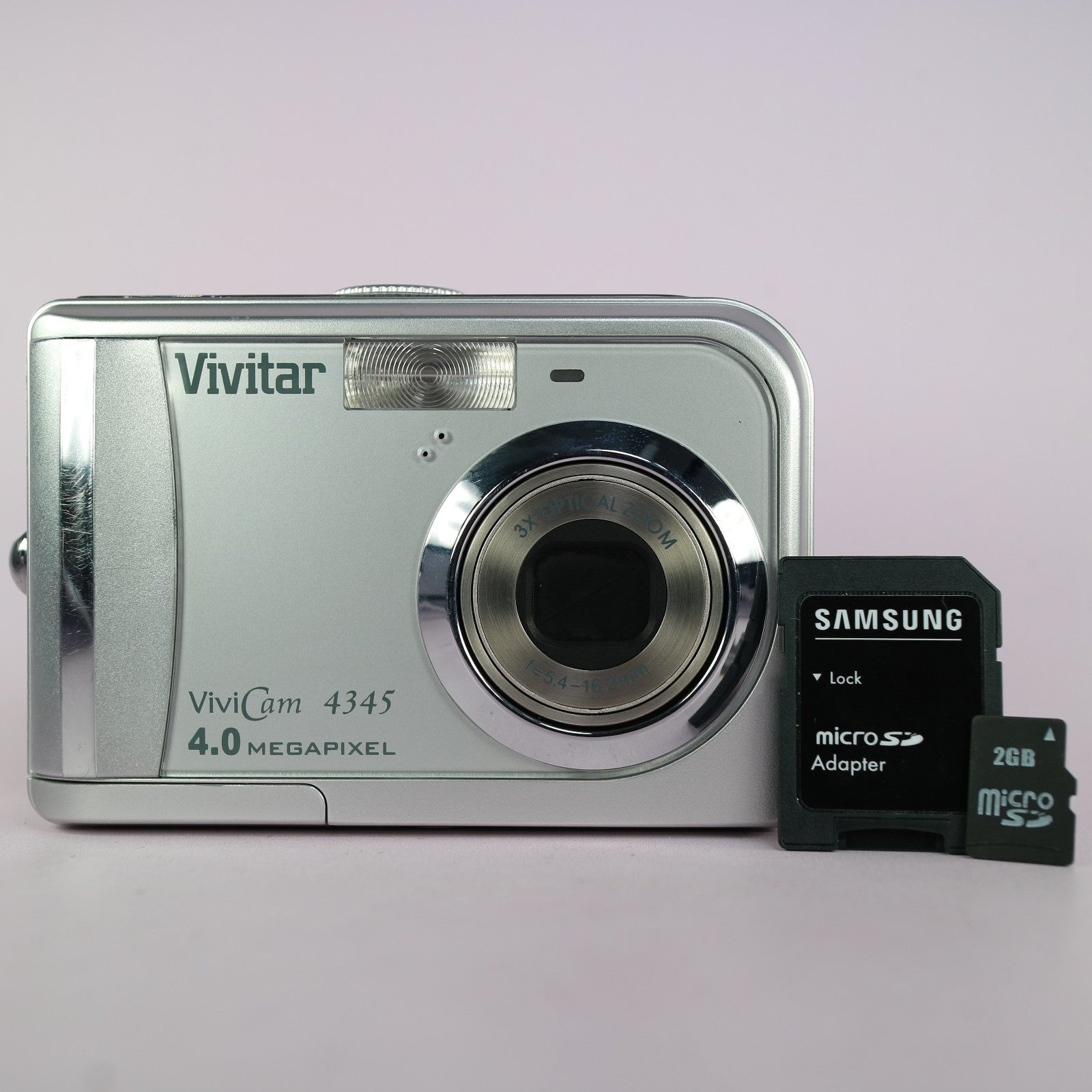 Vivitar Vivicam 4345 4.0MP Compact Digital Camera Silver Tested