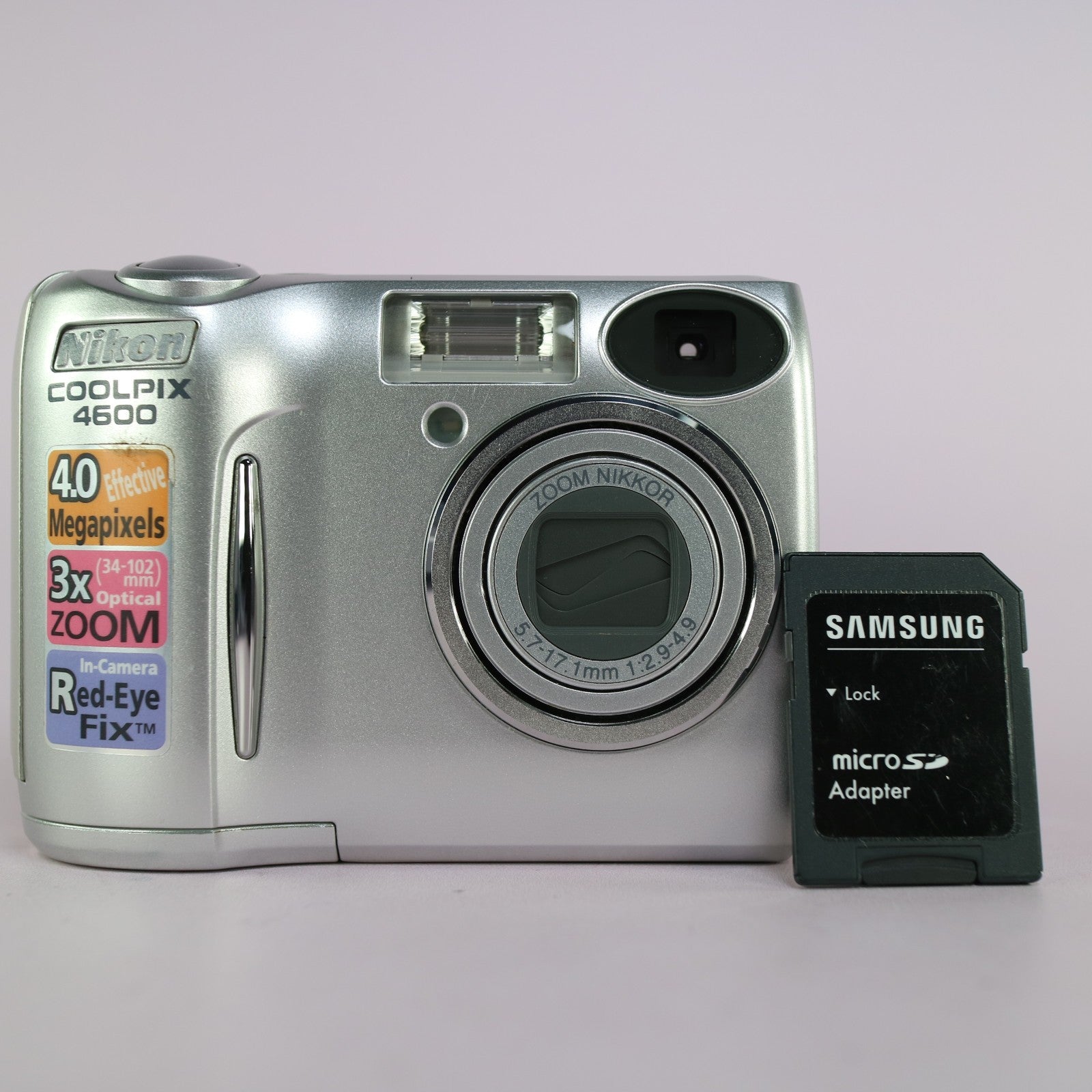 Nikon Digital Camera Coolpix 4600 4.0MP Silver Tested