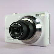 Fujifilm Digital Camera FinePix JV500 14.0MP White Tested Full Working Set