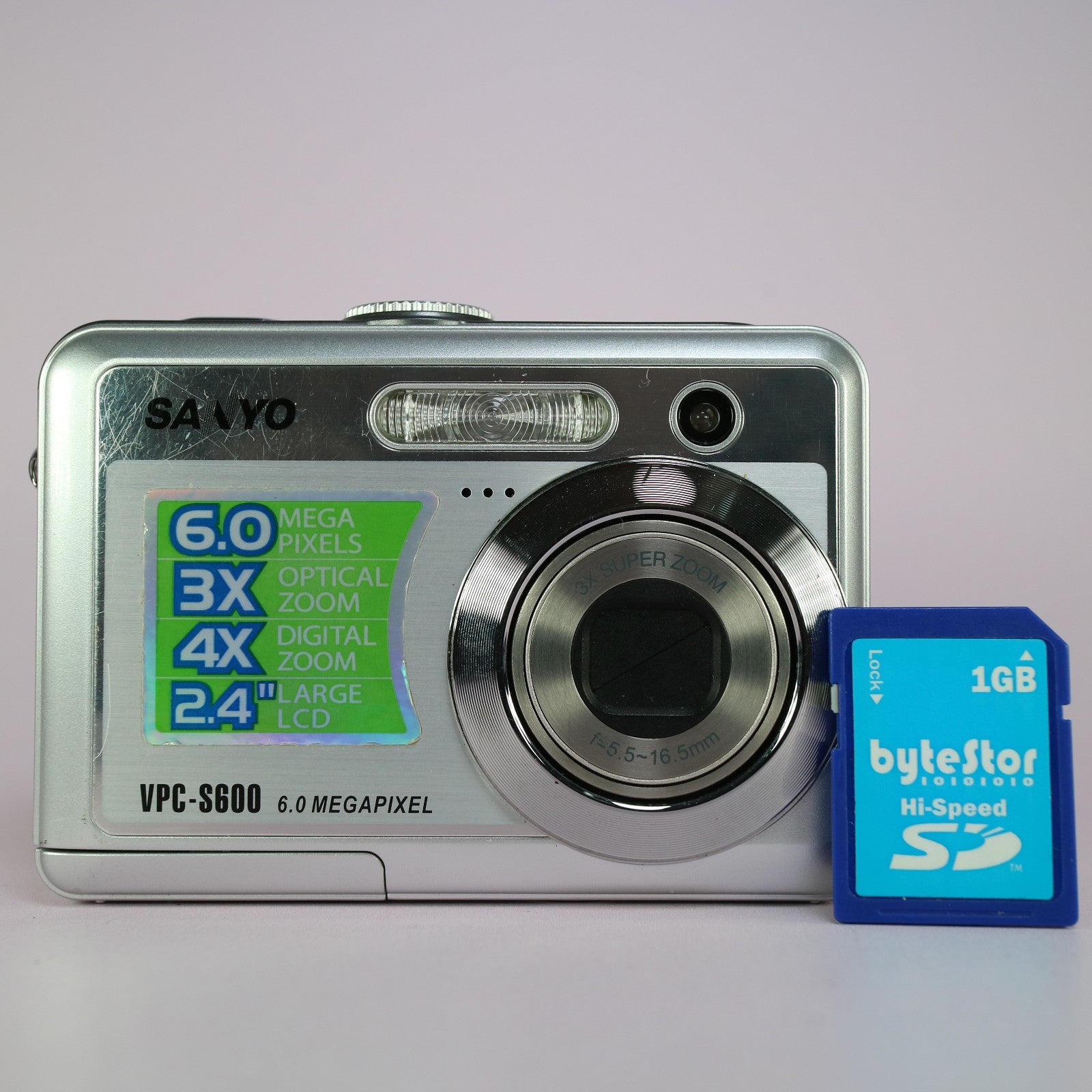 Sanyo VPC-S600 6.0MP Compact Digital Camera Silver Tested