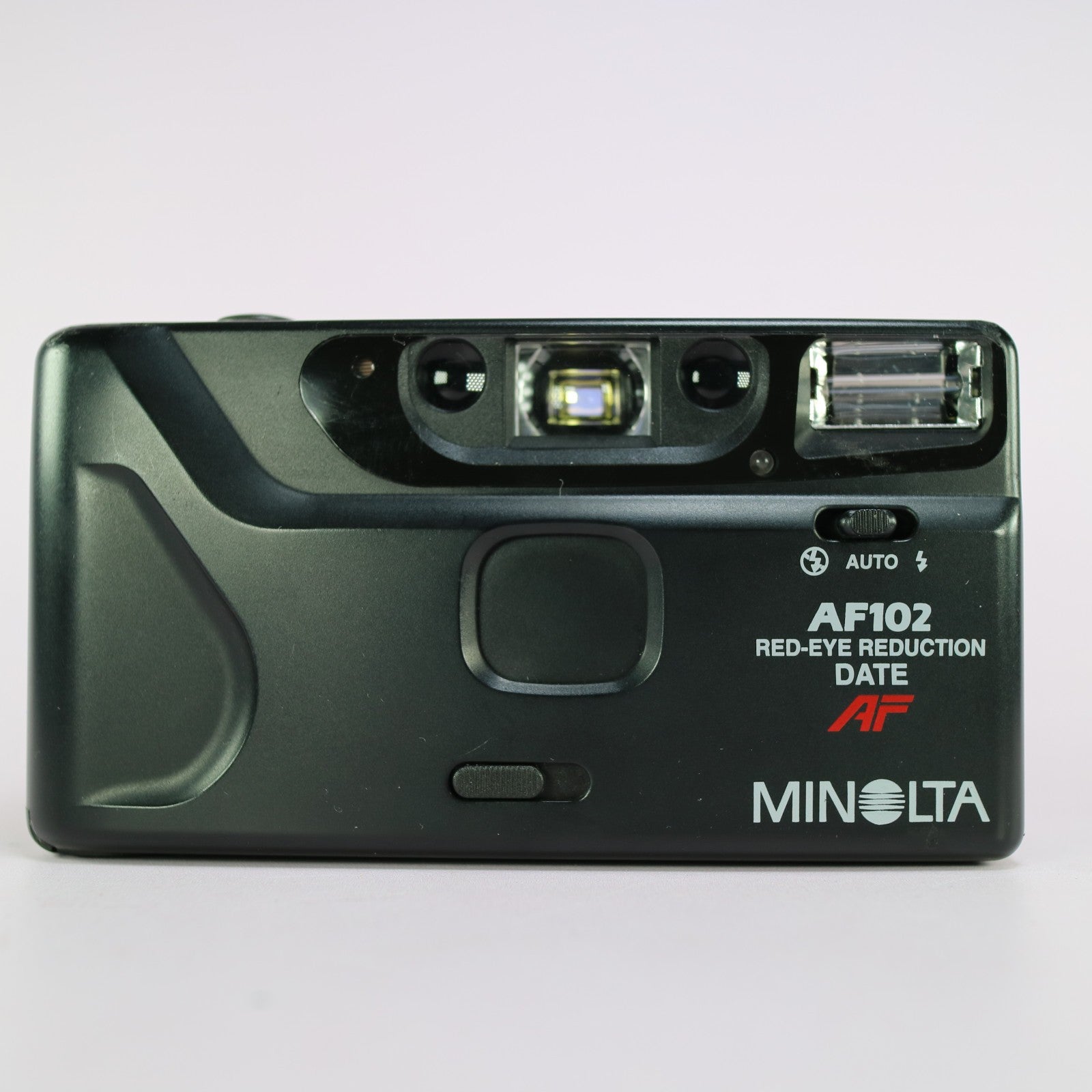 Minolta AF102 Date 35mm Film Point and Shoot Camera Black Tested