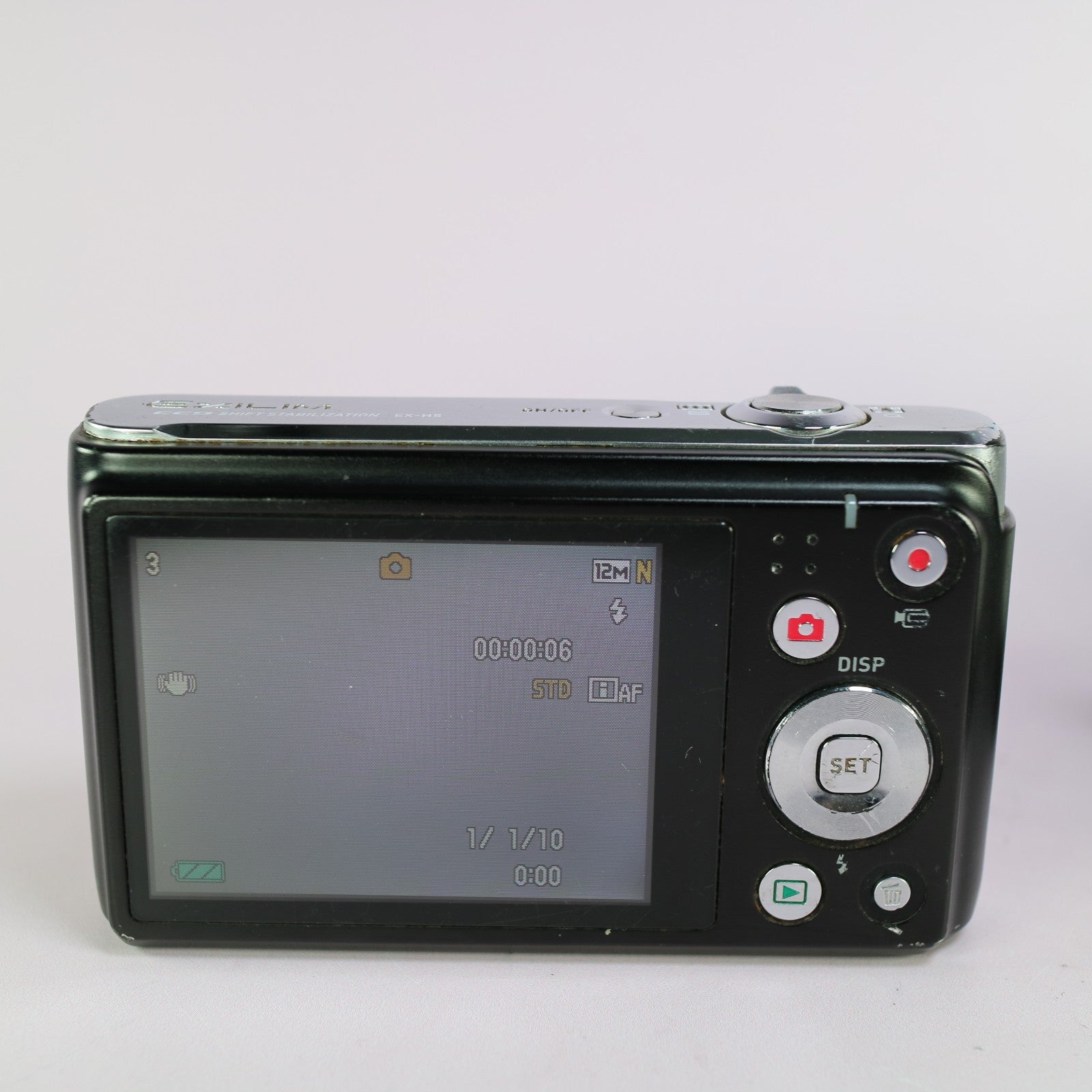 Casio Digital Camera Exilim EX-H5 12.1MP Black Tested Full Working Set