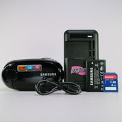 Samsung SMX-C19BP Handheld Camcorder Black Tested Full Working Set
