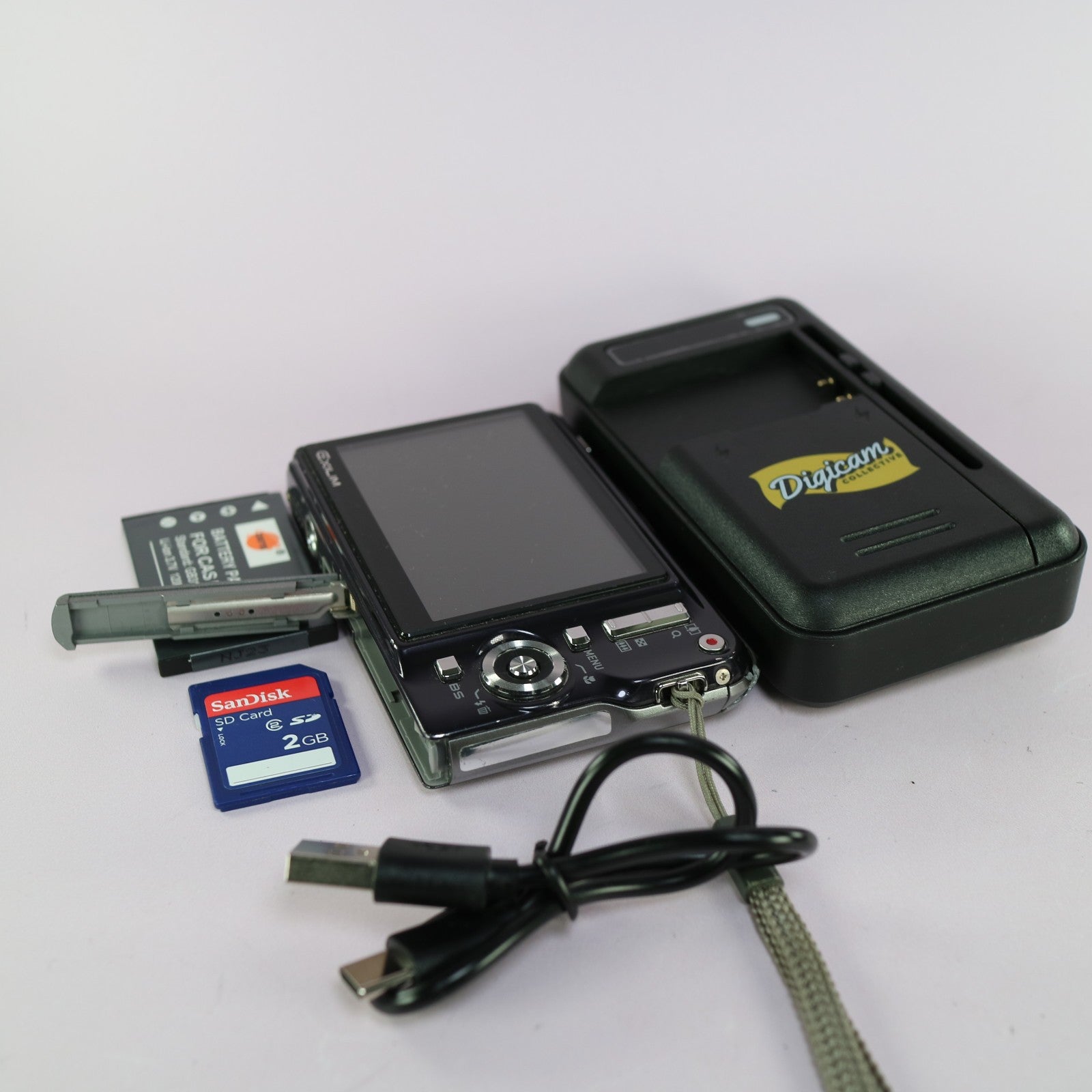Casio Digital Camera Exilim EX-S770 7.2MP Black Tested Full Working Set