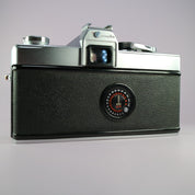 Minolta SR-7 35mm Film SLR Camera Silver w/ MD Rokkor 75-200mm f/4.5 Lens Tested