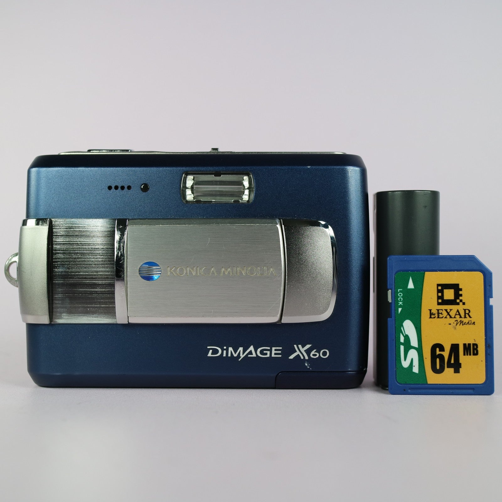 Konica Minolta Digital Camera Dimage X60 5.0MP Blue Tested With Battery and SD