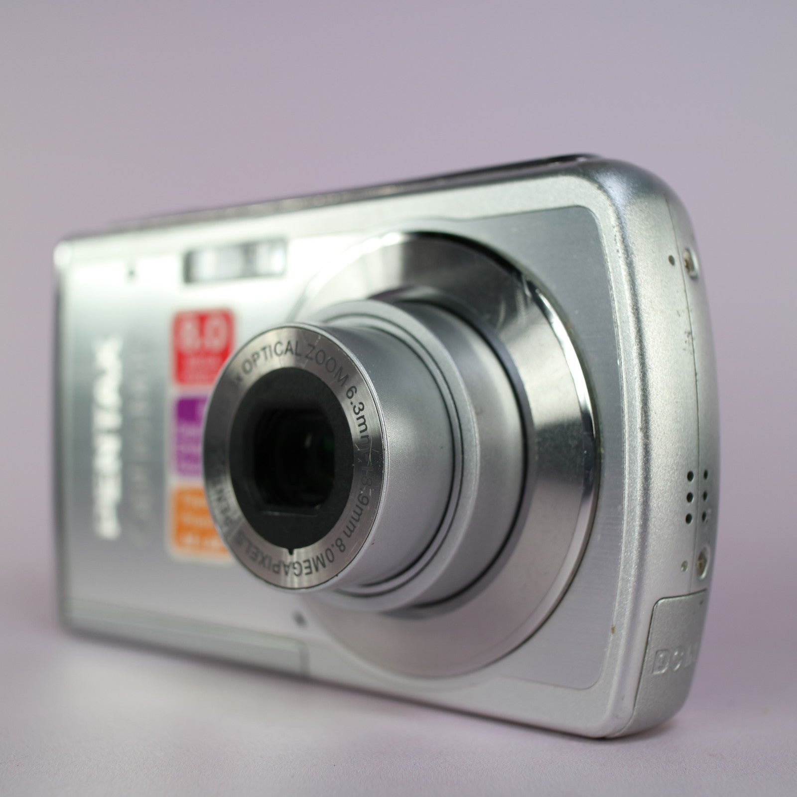 Pentax Optio M40 8.0MP Compact Digital Camera Silver Tested Full Working Set