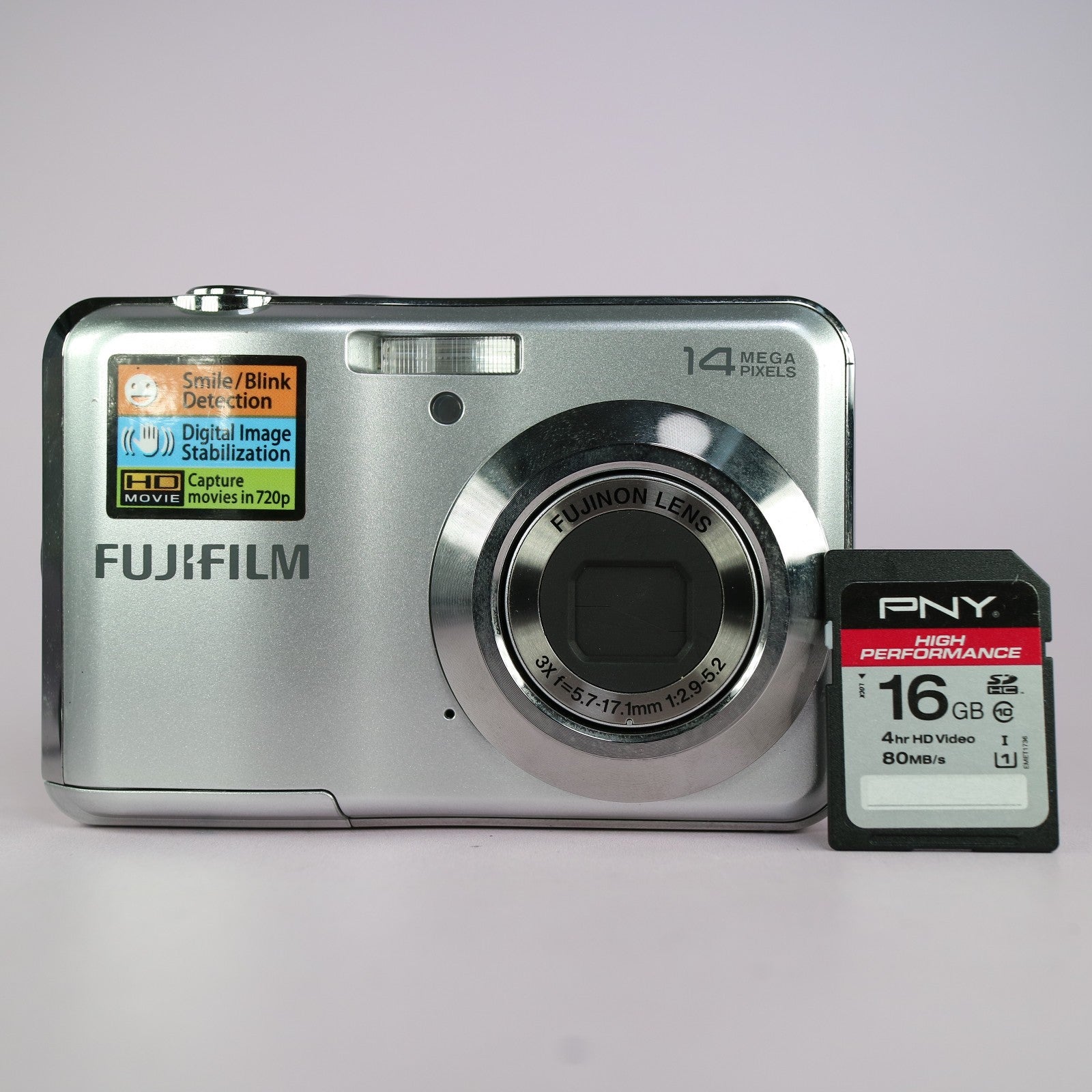 Fujifilm Digital Camera FinePix AV200 14.0MP Silver Tested