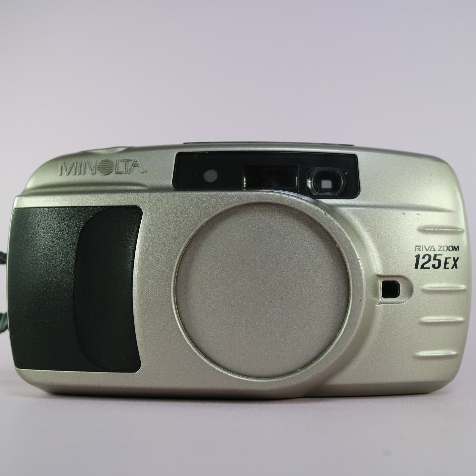 Minolta Riva Zoom 125EX 35mm Film Point and Shoot Camera Silver Tested