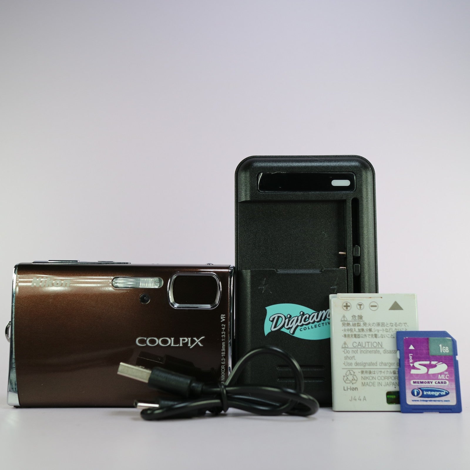 Nikon Digital Camera Coolpix S51 8.1MP Brown Tested Full Working Set