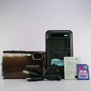 Nikon Digital Camera Coolpix S51 8.1MP Brown Tested Full Working Set