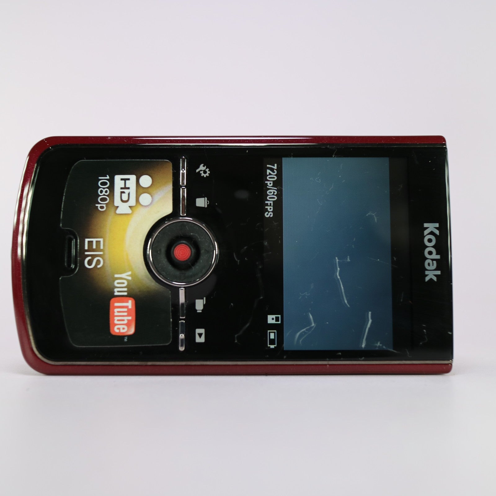 Kodak Zi8 Handheld HD Digital Camcorder Red Tested Full Working Set