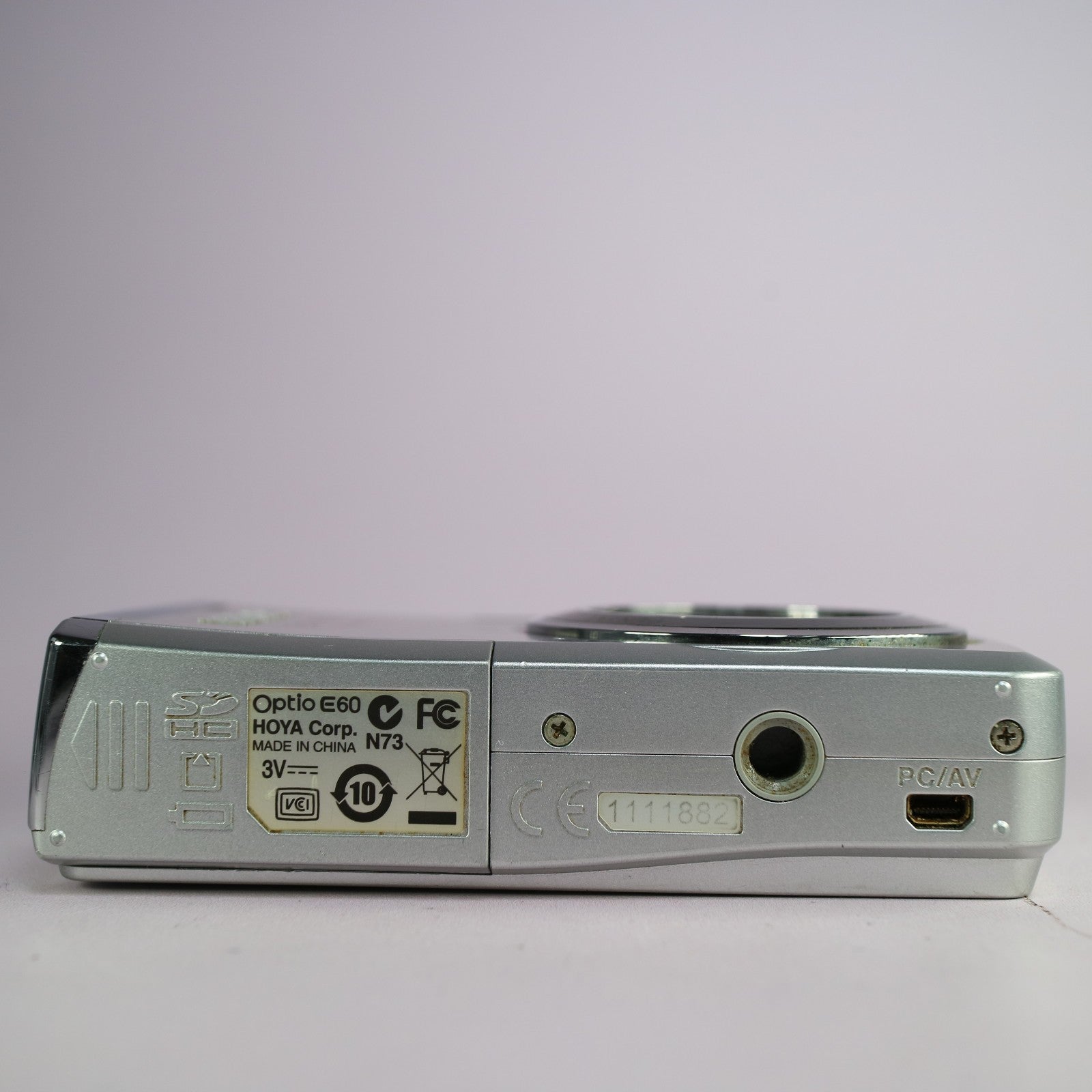 Pentax Digital Camera Optio E60 10.1MP Silver Tested