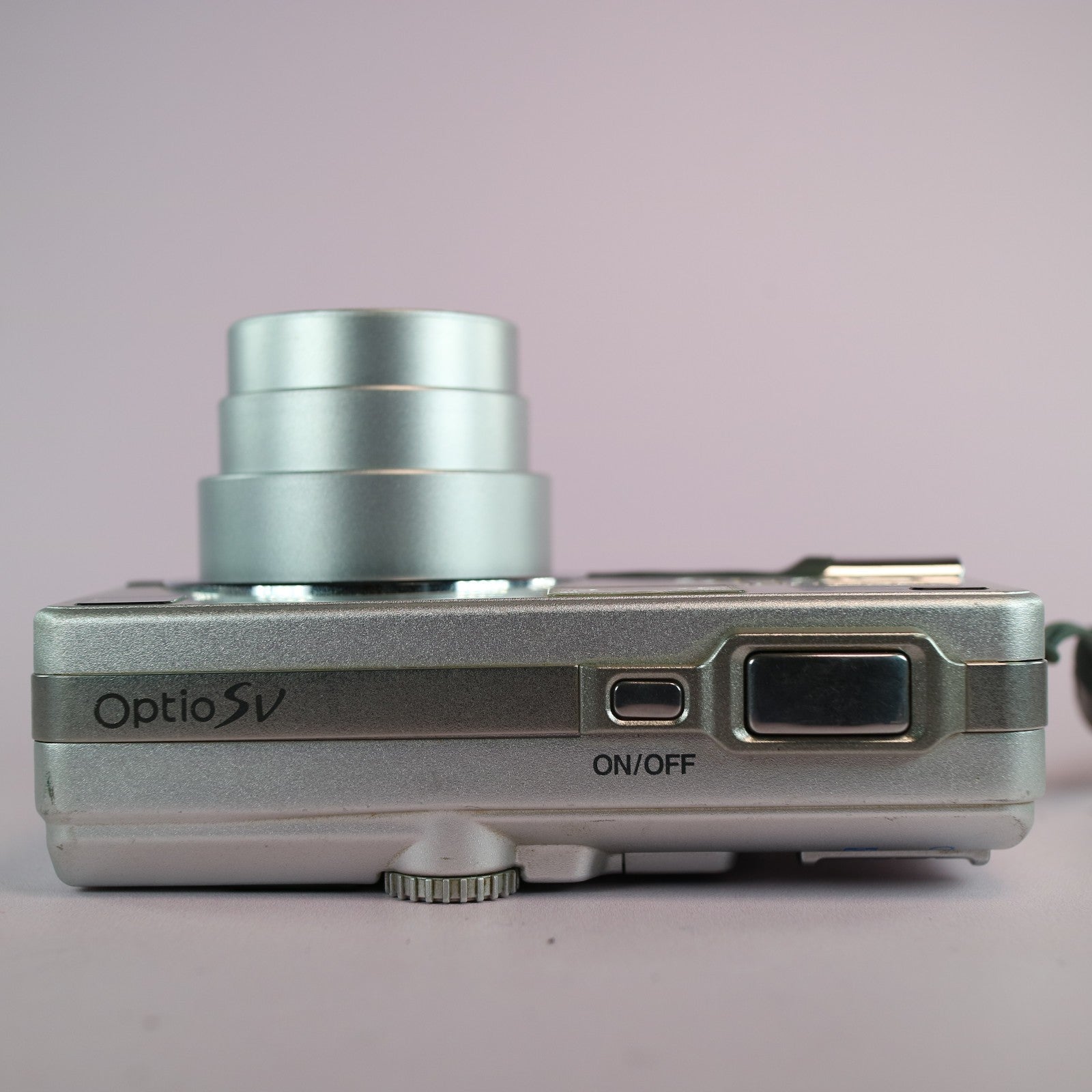 Pentax Digital Camera Optio Sv 5.0MP Silver Tested Full Working Set