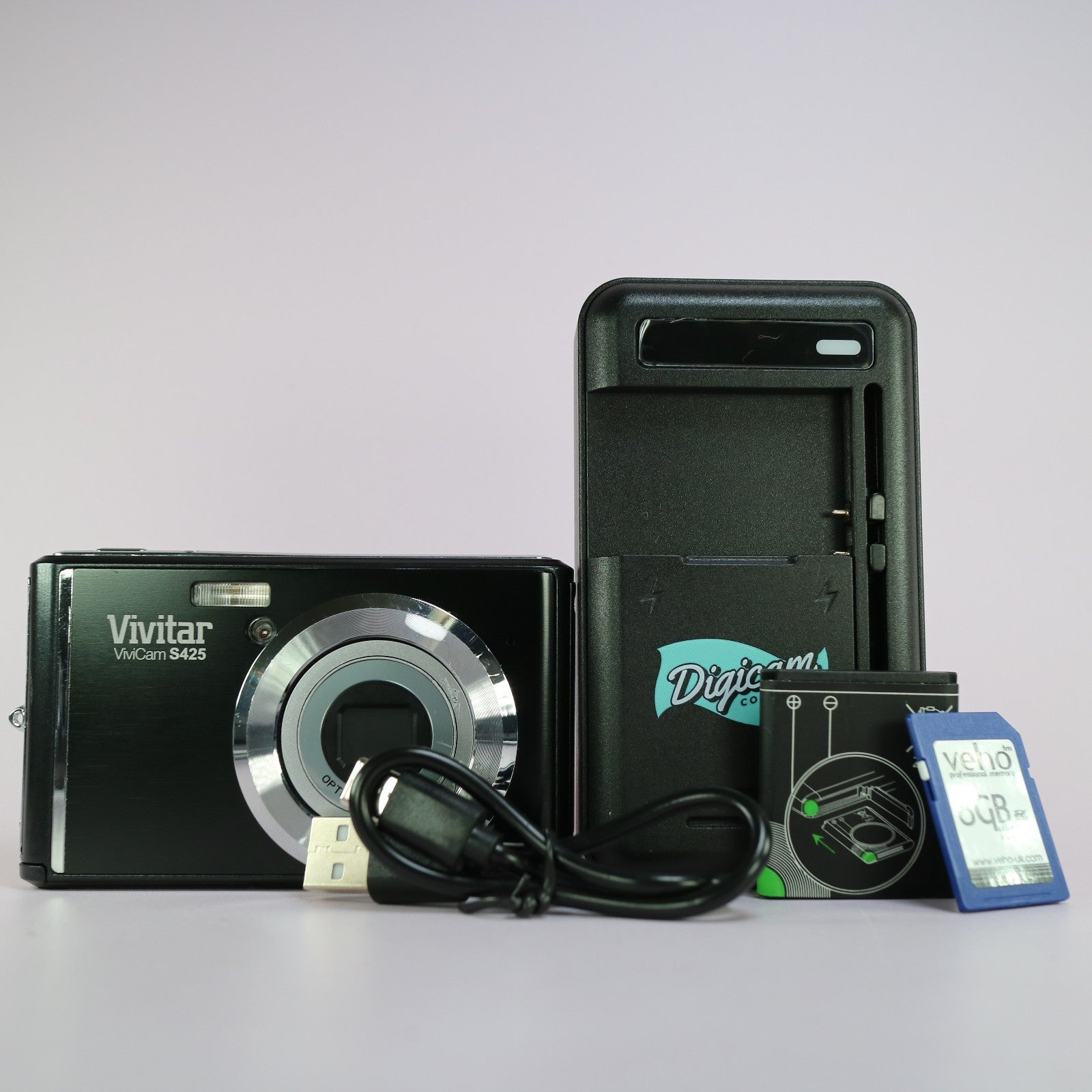 Vivitar Digital Camera Vivicam S425 16.1MP Black Tested Full Working Set