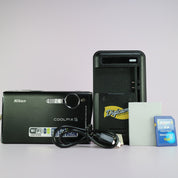 Nikon Digital Camera Coolpix S6 6.0MP WiFi Black Tested Full Working Set