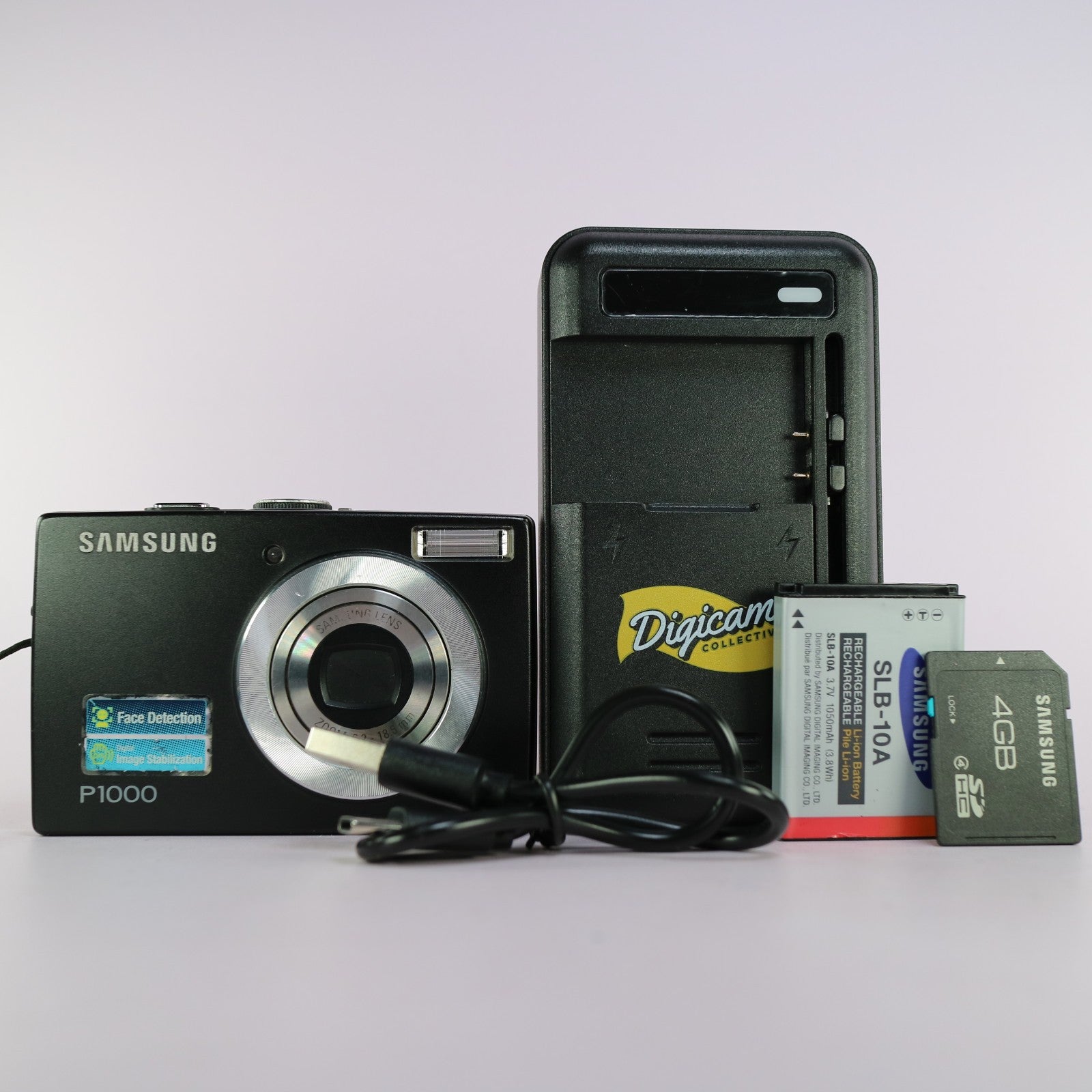 Samsung Digital Camera P1000 10.2MP Black Tested Full Working Set