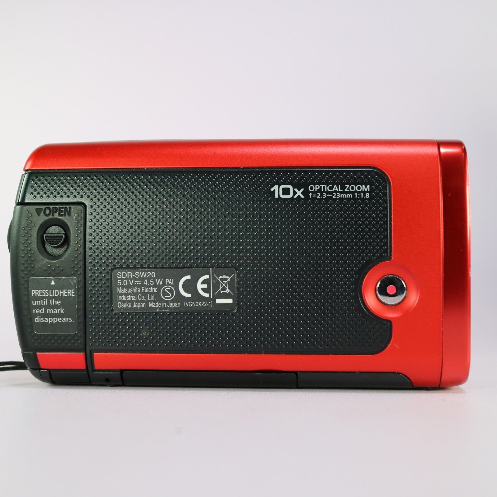 Panasonic SDR-SW20 12.0MP Compact Underwater Camcorder Red Tested Full Set