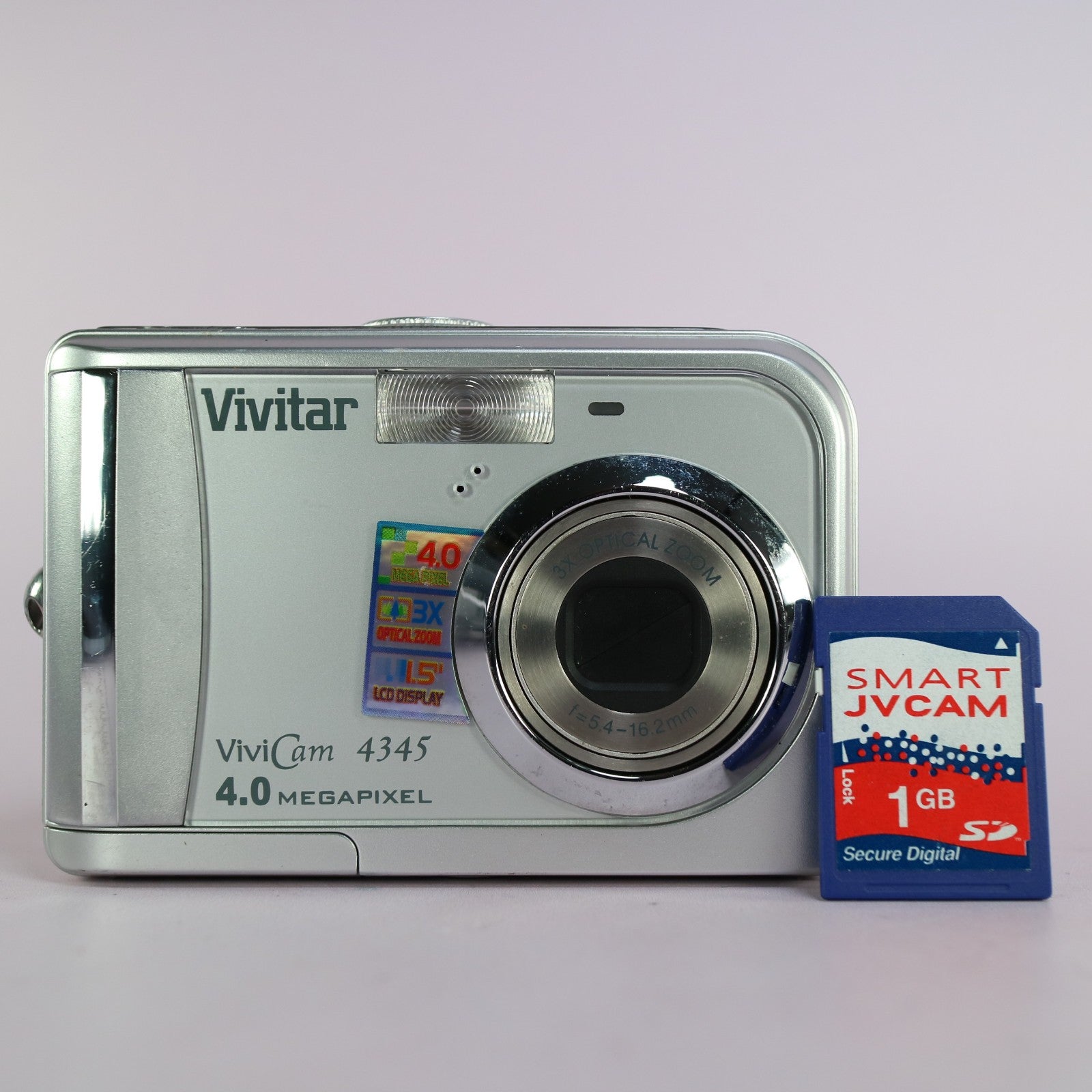 Vivitar Vivicam 4345 4.0MP Compact Digital Camera Silver Tested
