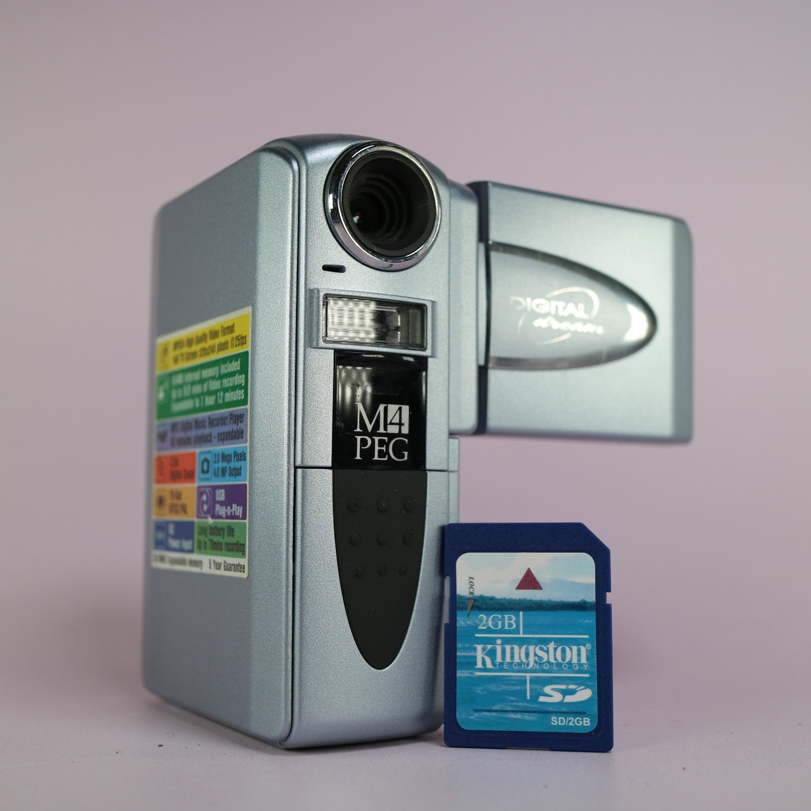 Digital Dream Apollo Handheld MPEG4 Digital Video Camcorder Blue Tested