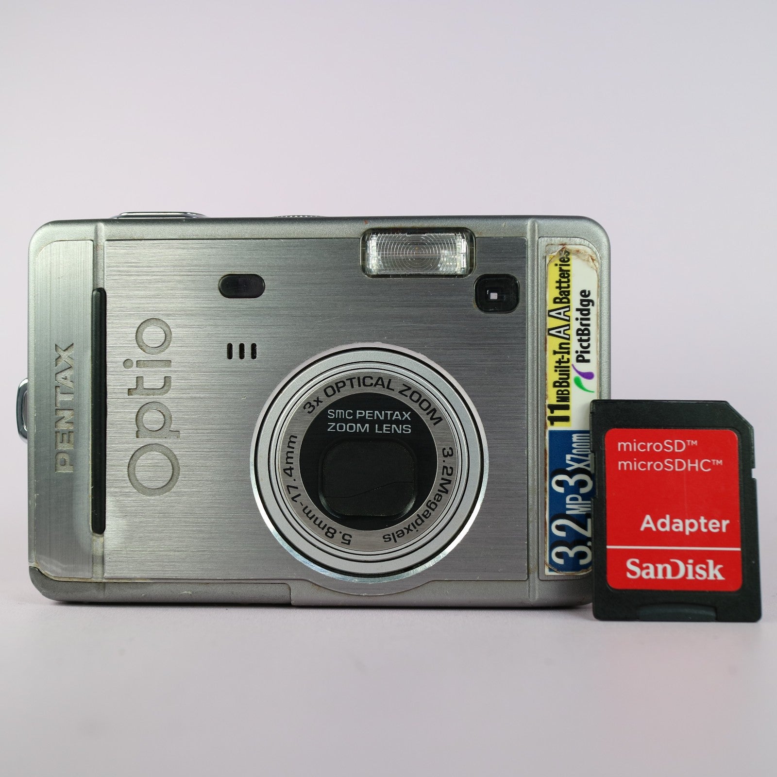 Pentax Optio S30 3.2MP Compact Digital Camera Silver Tested