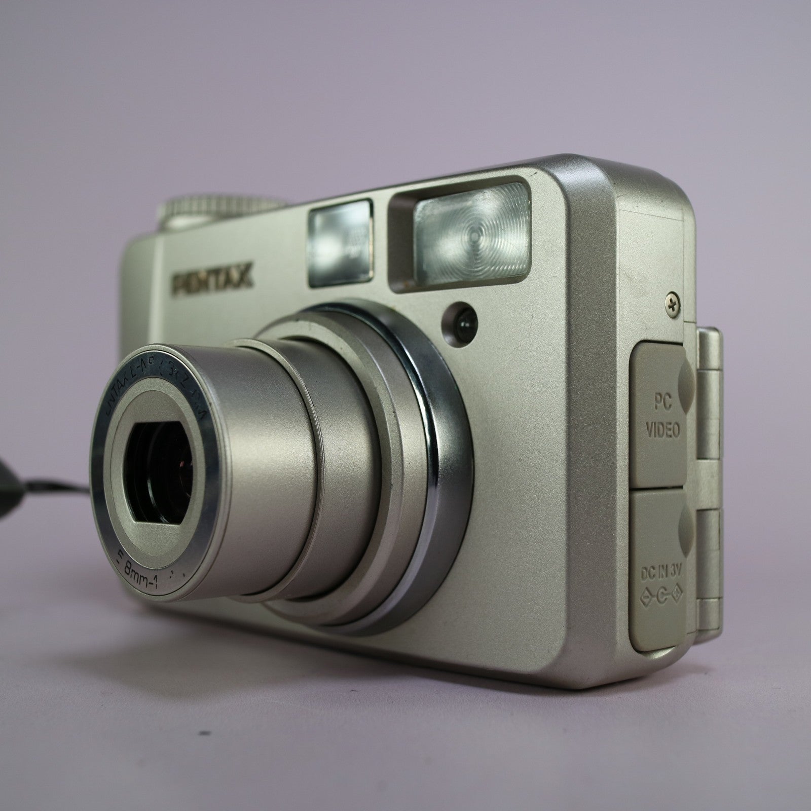 Pentax Digital Camera Optio 330GS 3.2MP Silver Flip Screen Tested