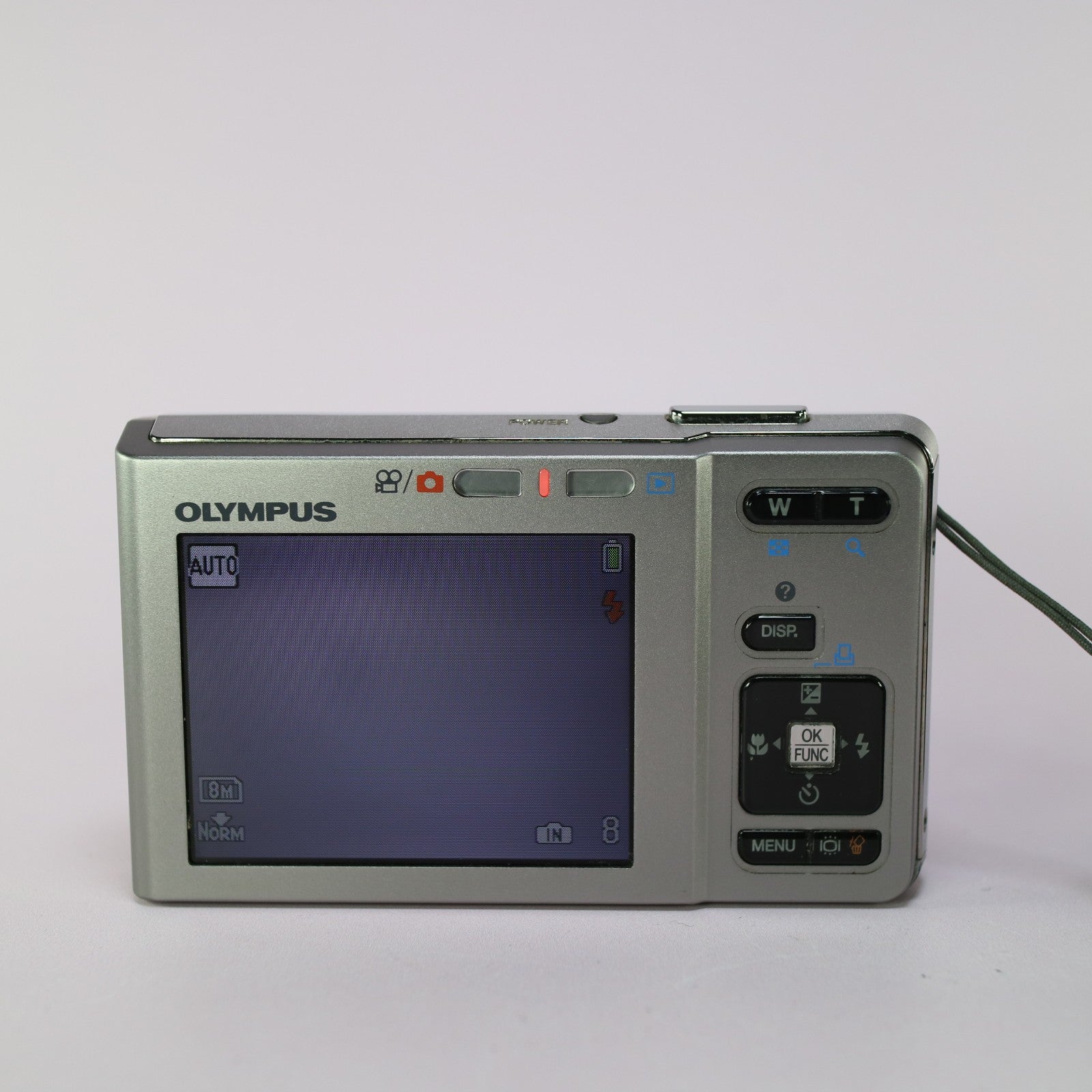 Olympus Digital Camera FE-360 8.0MP Silver Tested Full Set