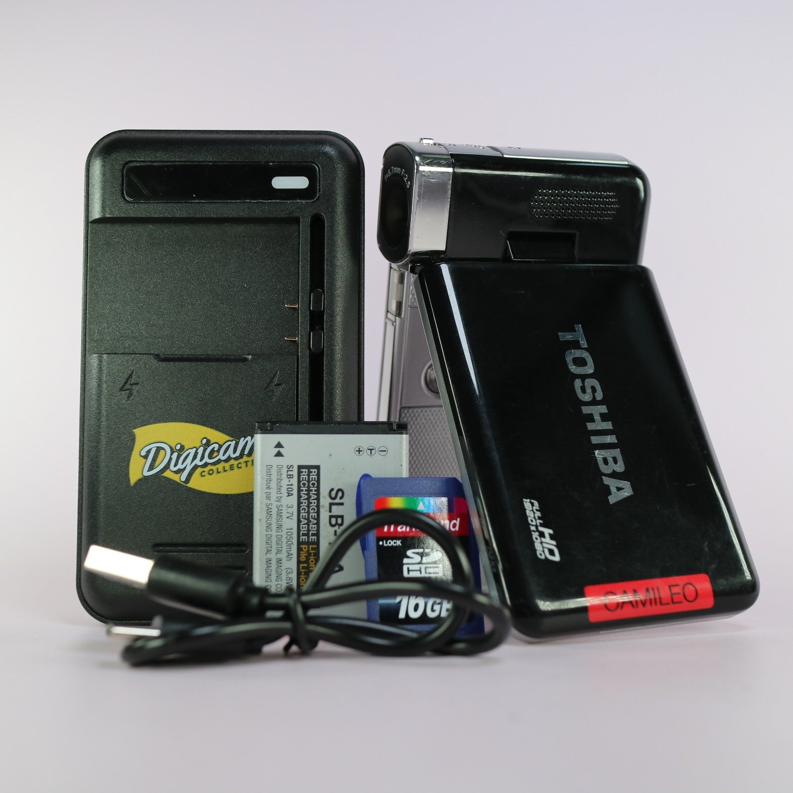 Toshiba Camileo S30 Compact HD Video Camcorder Black Tested Full Working Set