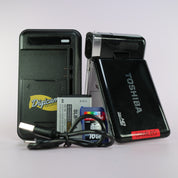 Toshiba Camileo S30 Compact HD Video Camcorder Black Tested Full Working Set