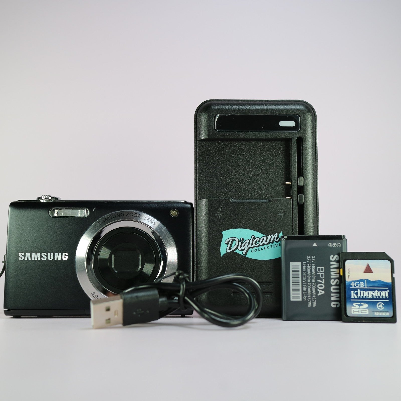 Samsung Digital Camera ST60 12.2MP Black Tested Full Working Set