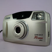 Canon Sure Shot 76 Zoom 35mm Film Point and Shoot Camera Silver Tested