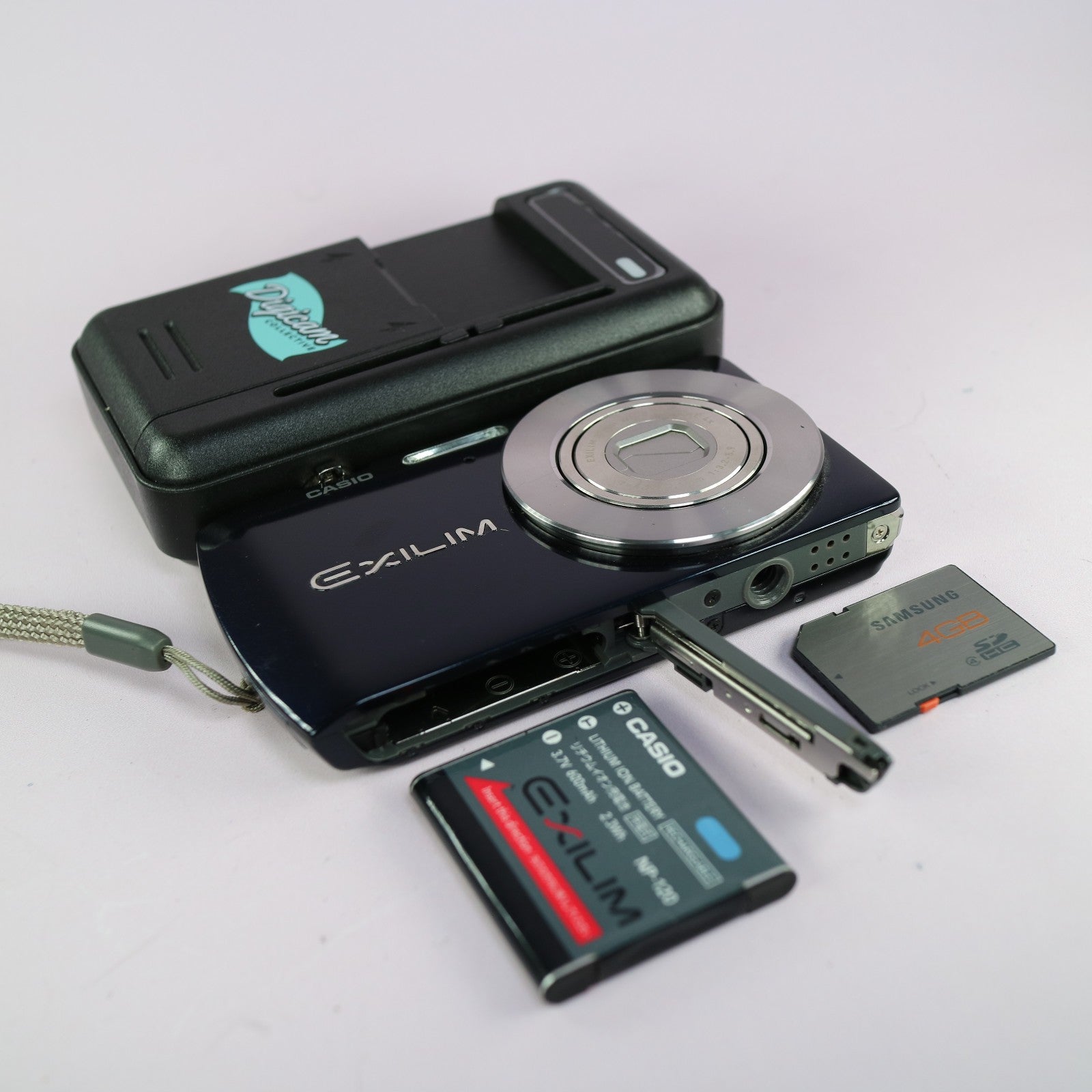 Casio Digital Camera Exilim EX-S200 14.1MP Blue Tested Full Working Set