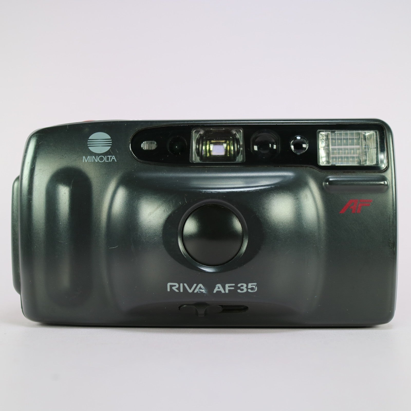 Minolta Riva AF35 35mm Film Point and Shoot Camera Black Tested