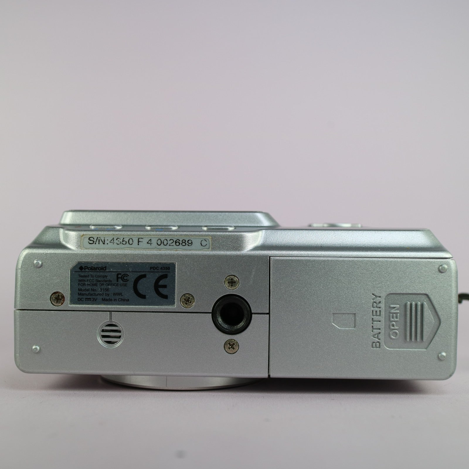 Polaroid Digital Camera PDC 4350 4.2MP Silver Tested