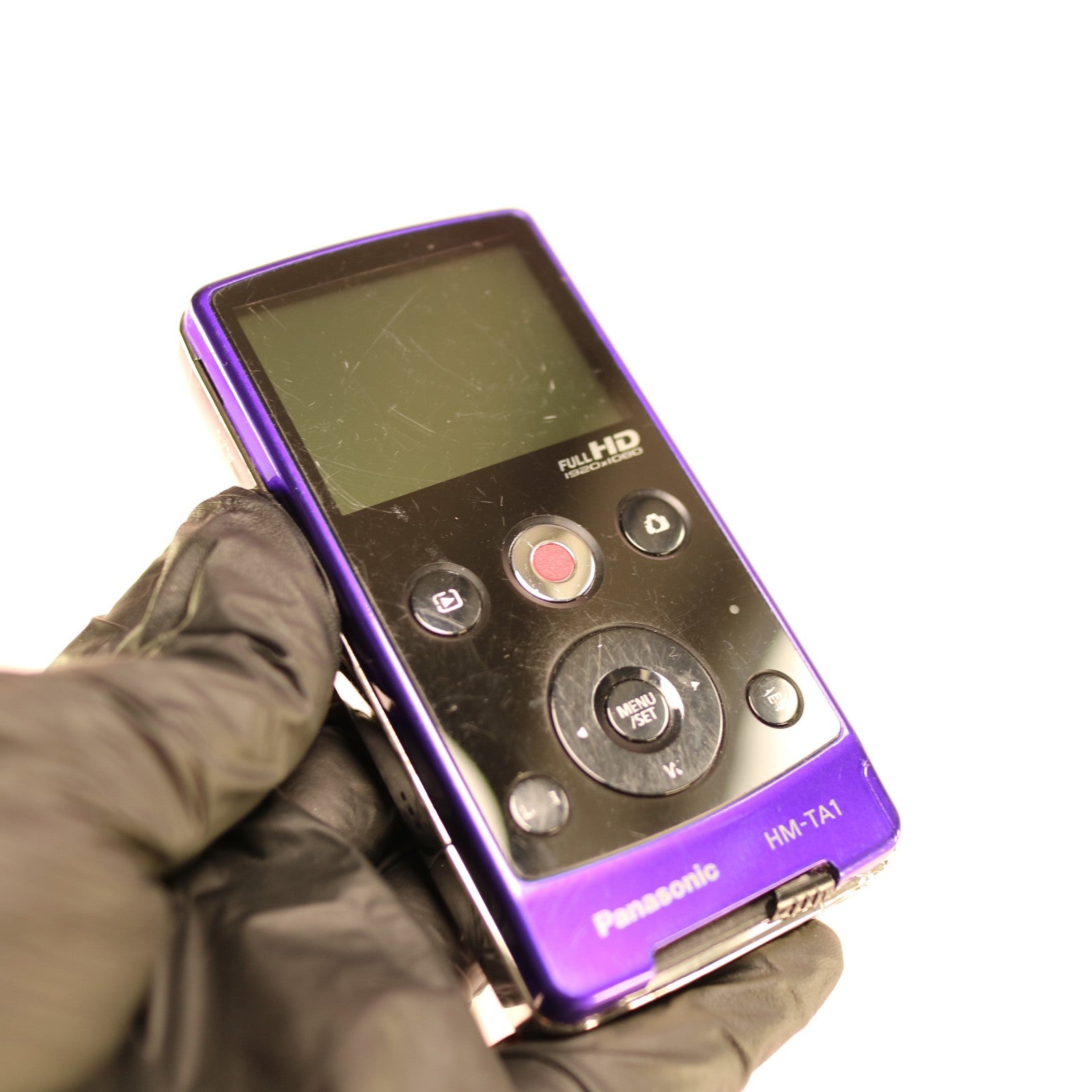 Panasonic HM-TA1 High Definition Handheld Camcorder Purple Tested Full Set