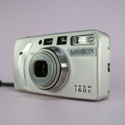 Minolta Zoom 160c 35mm Film Point and Shoot Camera Silver Tested