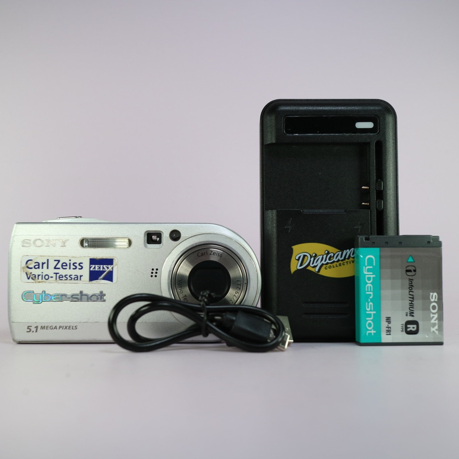 Sony Cybershot DSC-P100 5.1 MP Compact Digital Camera Silver Tested