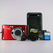 Polaroid Digital Camera iE826 18.1MP Red Tested Full Working Set