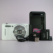 Samsung WiFi Digital Camera WB35F 16.2MP White Tested Full Working Set