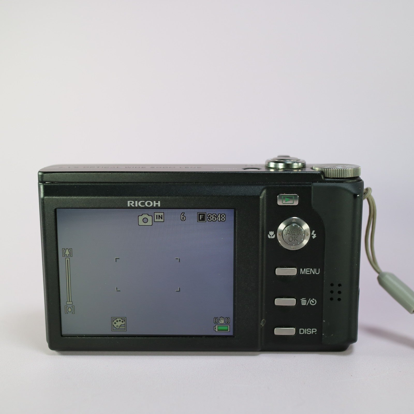 Ricoh Digital Camera R8 10.2MP Black Tested Full Working Set