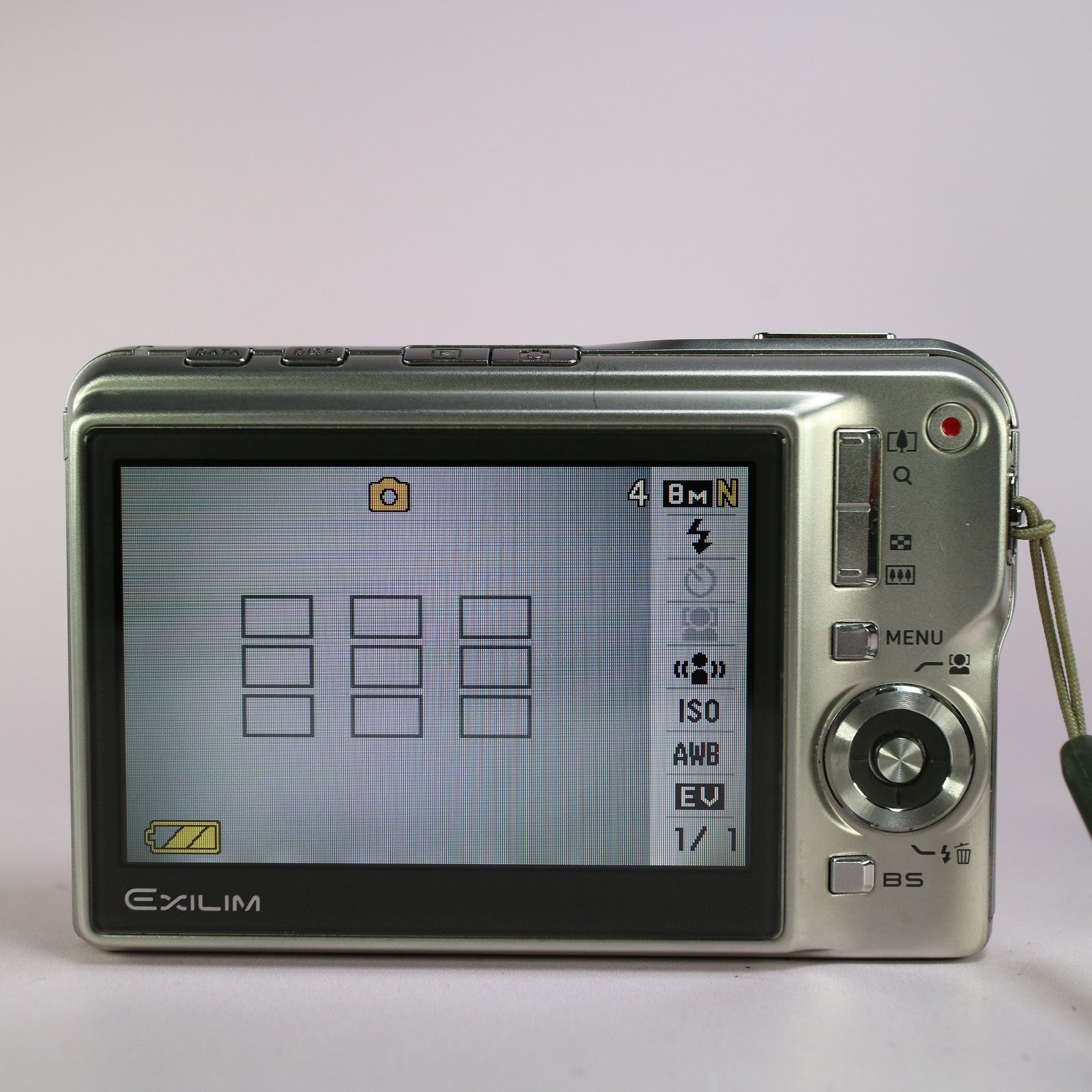 Casio Digital Camera Exilim EX-S880 8.1MP Silver Tested Full Working Set