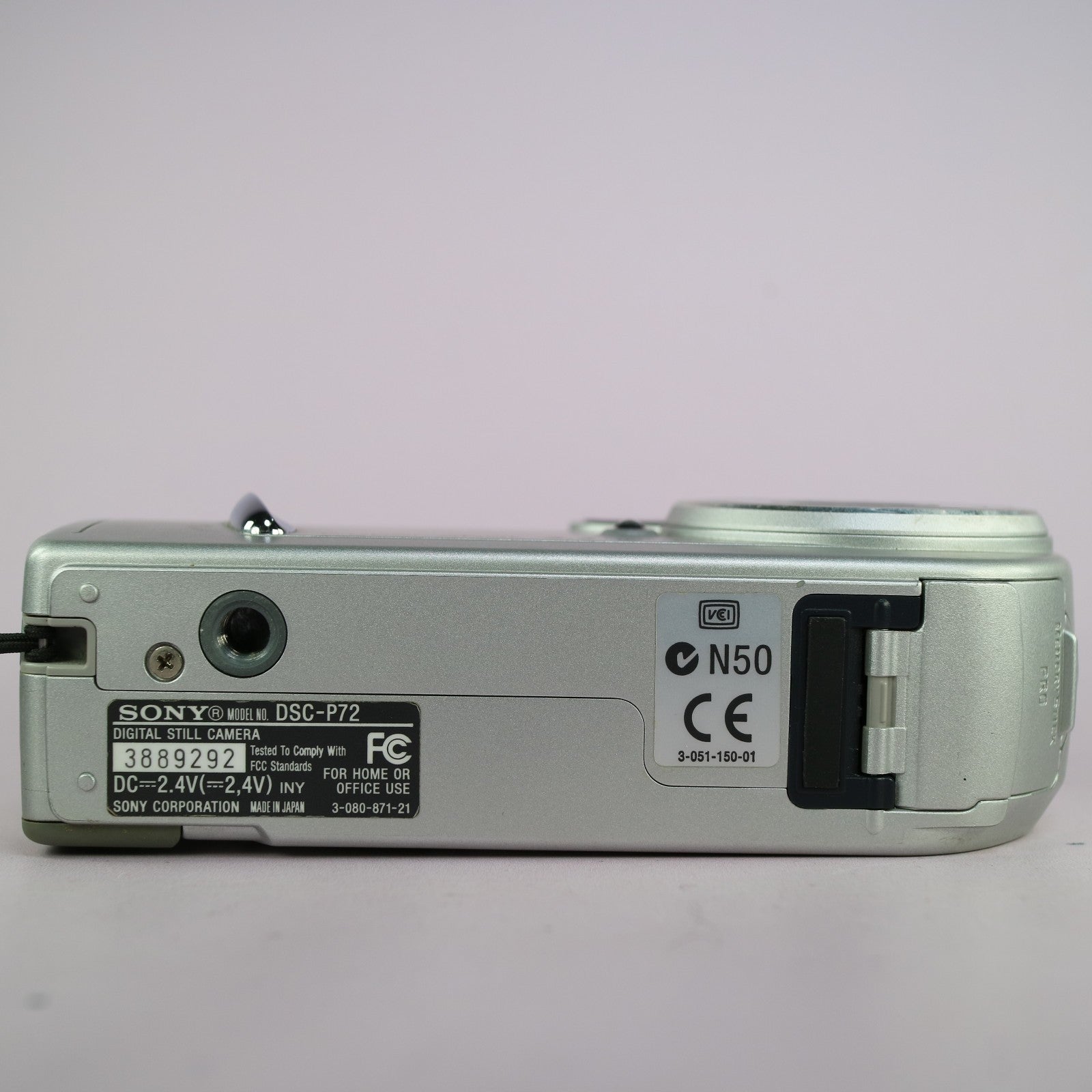 Sony Digital Camera Cybershot DSC-P72 3.2MP Silver Tested