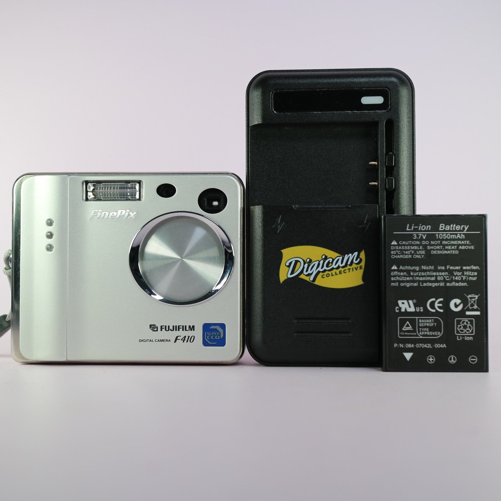 Fujifilm Digital Camera FinePix F410 3.1MP Silver Tested Full Set