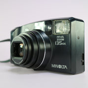 Minolta Riva Zoom 135 EX 35mm Film Point and Shoot Camera Black Tested