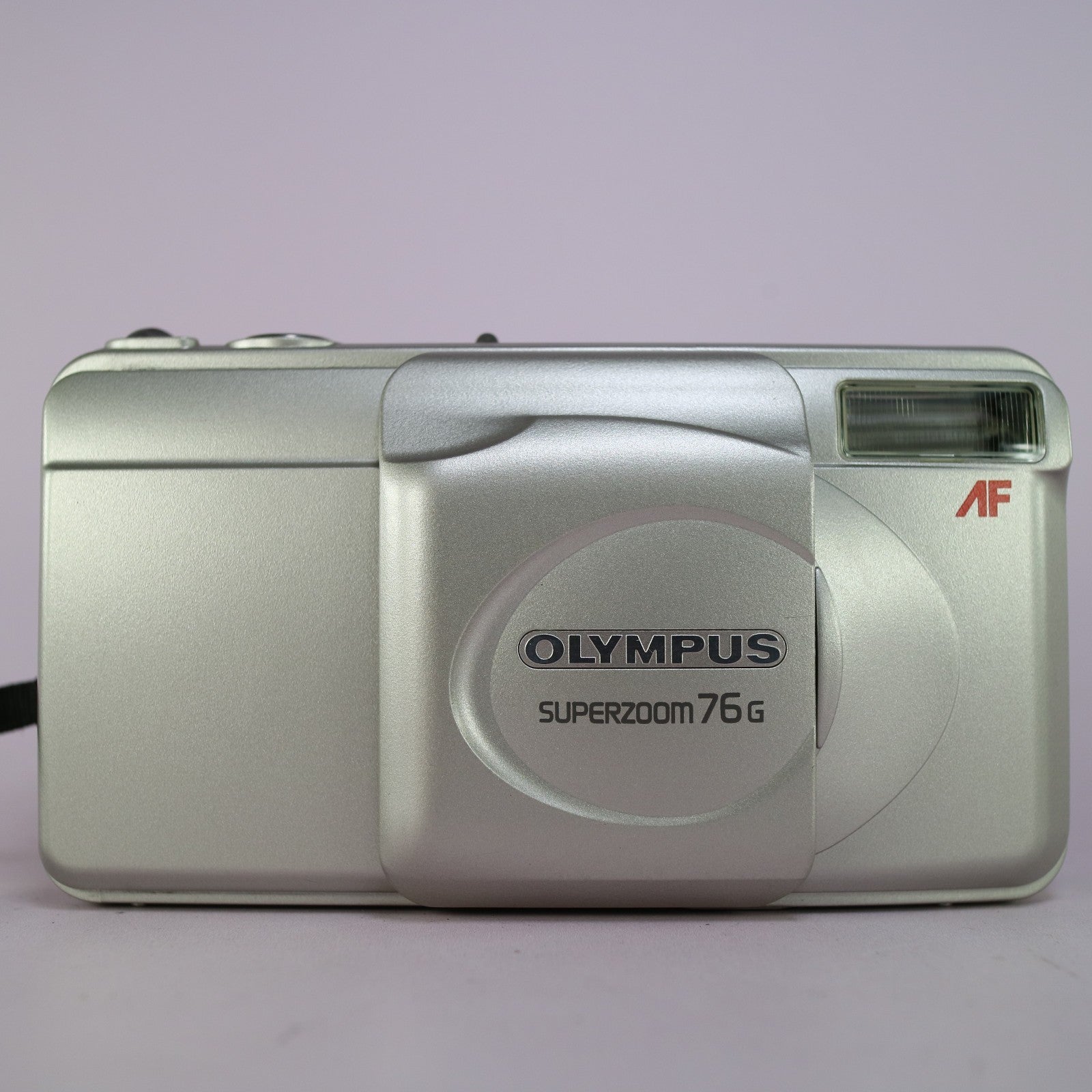 Olympus Superzoom 76G 35mm Film Point and Shoot Camera Silver Tested