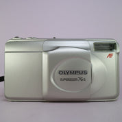Olympus Superzoom 76G 35mm Film Point and Shoot Camera Silver Tested