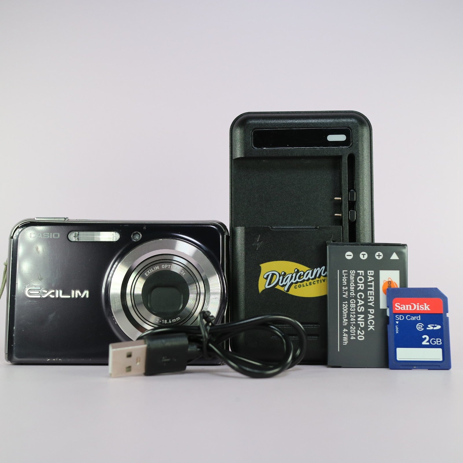 Casio Digital Camera Exilim EX-S770 7.2MP Black Tested Full Working Set