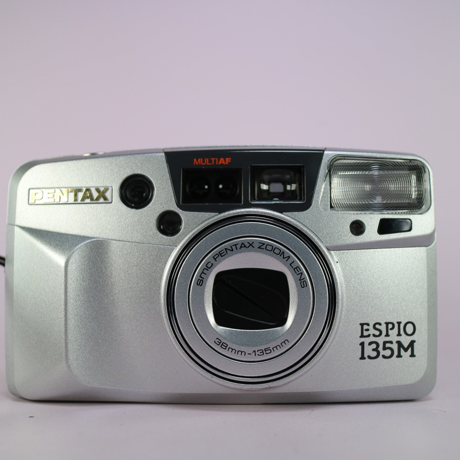 Pentax Espio 135M 35mm Film Point and Shoot Camera Silver Tested